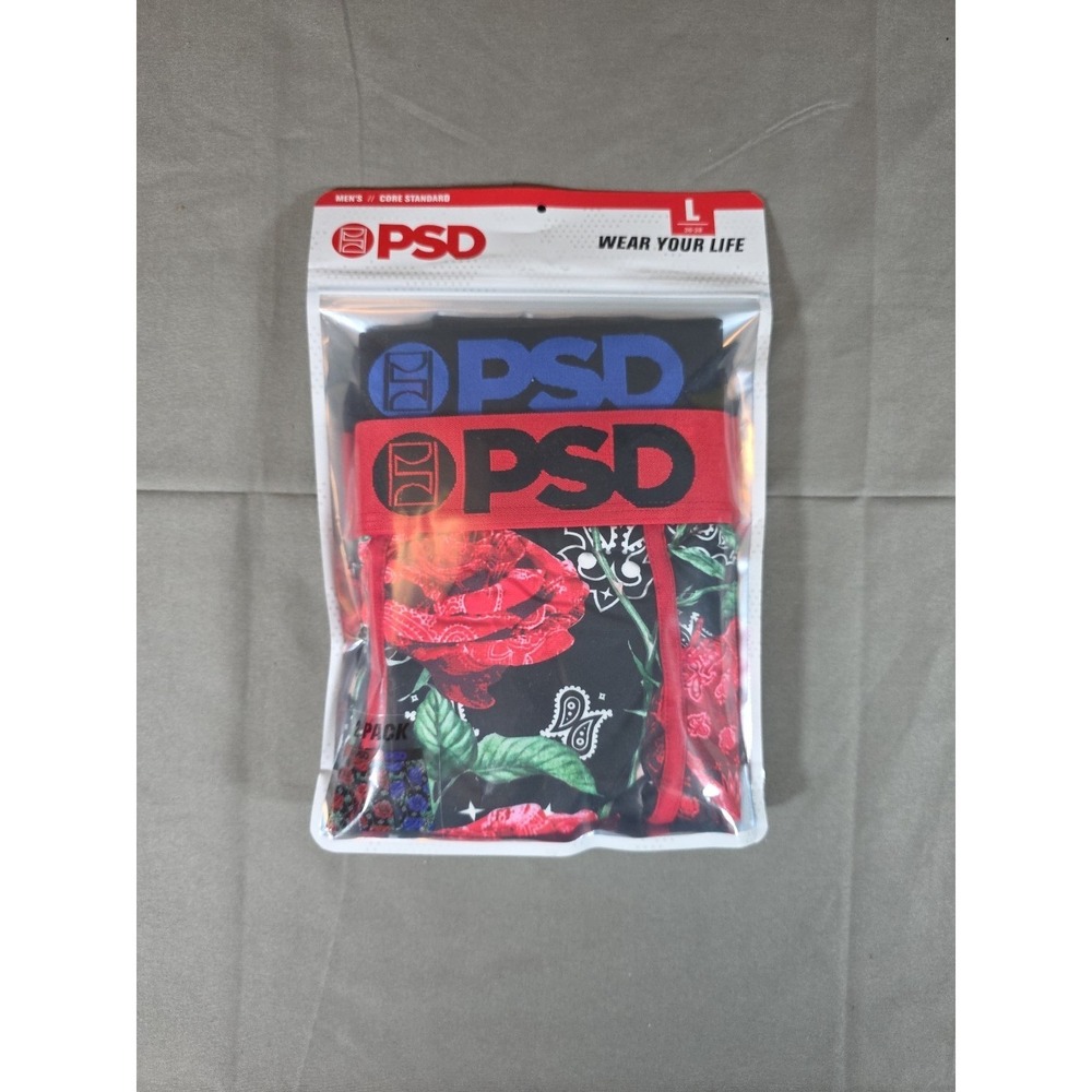 NEW 2-Pack Men's PSD Underwear  Boxer Briefs Standard Core Fit Size Large